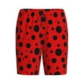 thumbnail image 4 of Naloa Ladybug Pattern Men's Short Pajama Pants, Lounge Comfort Shorts with Elasticized Waistband and Side Pockets - XX-Large, 4 of 9