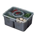 thumbnail image 1 of Fridge Storage Box Fridge Organizer Storage Box with Clear Lid Large Capacity Stackable Vegetable Refrigerator Organizer Bin, 1 of 5