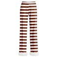 thumbnail image 4 of Women's Fashionable Casual Trousers with Striped Print, Stylish and Trendy Pants for Daily Wear, Casual Outfits, and Women's Fashion Apparel,Light Brown,2XL, 4 of 4