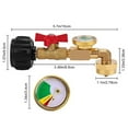thumbnail image 5 of Sunjoy Tech Gas Tank Refill Adapter with Valve & Gauge Explosion-proof Brass Gas Refill Valve Cylinder Gas Tank Converter Picnic Stove Head Refill Adapter Outdoor Camping Gas Tank Accessories, 5 of 7