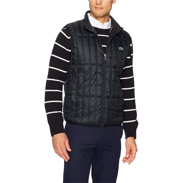 Lacoste - Chaleco acolchado para hombre, color negro, XXX-Large