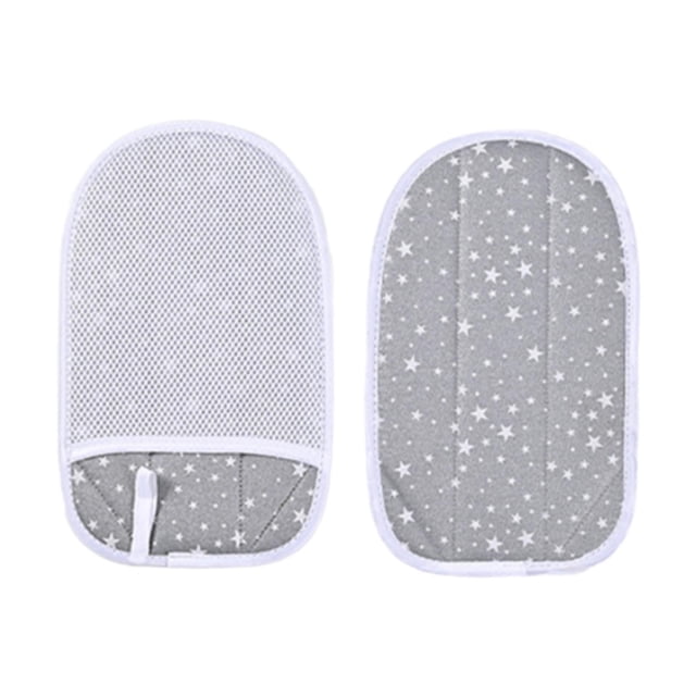 2 piezas Mini tablero de planchado de Anti Steam Mitten Guantes portátiles portátiles para vaporizador de prendas de ropa para collar de puños cabeza redonda