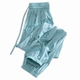 thumbnail image 3 of Bovxnpu Women's Pajama Pants Sleep Lounge Pants Thin Elastic Waist High Casual Drawstring Jogger Loose Loungewear Pants, 3 of 6
