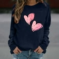 thumbnail image 5 of Valentines Sweatshirts for Women Cute Crew Neck Sweatshirt Heart Print Long Sleeve Shirt Fashion Trendy Outfits, 5 of 7