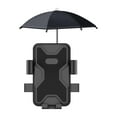 thumbnail image 1 of Motorcycle Phone Stand with Mini Umbrella Rainproof Design Outdoor Sun Umbrella Handlebar Black, 1 of 9