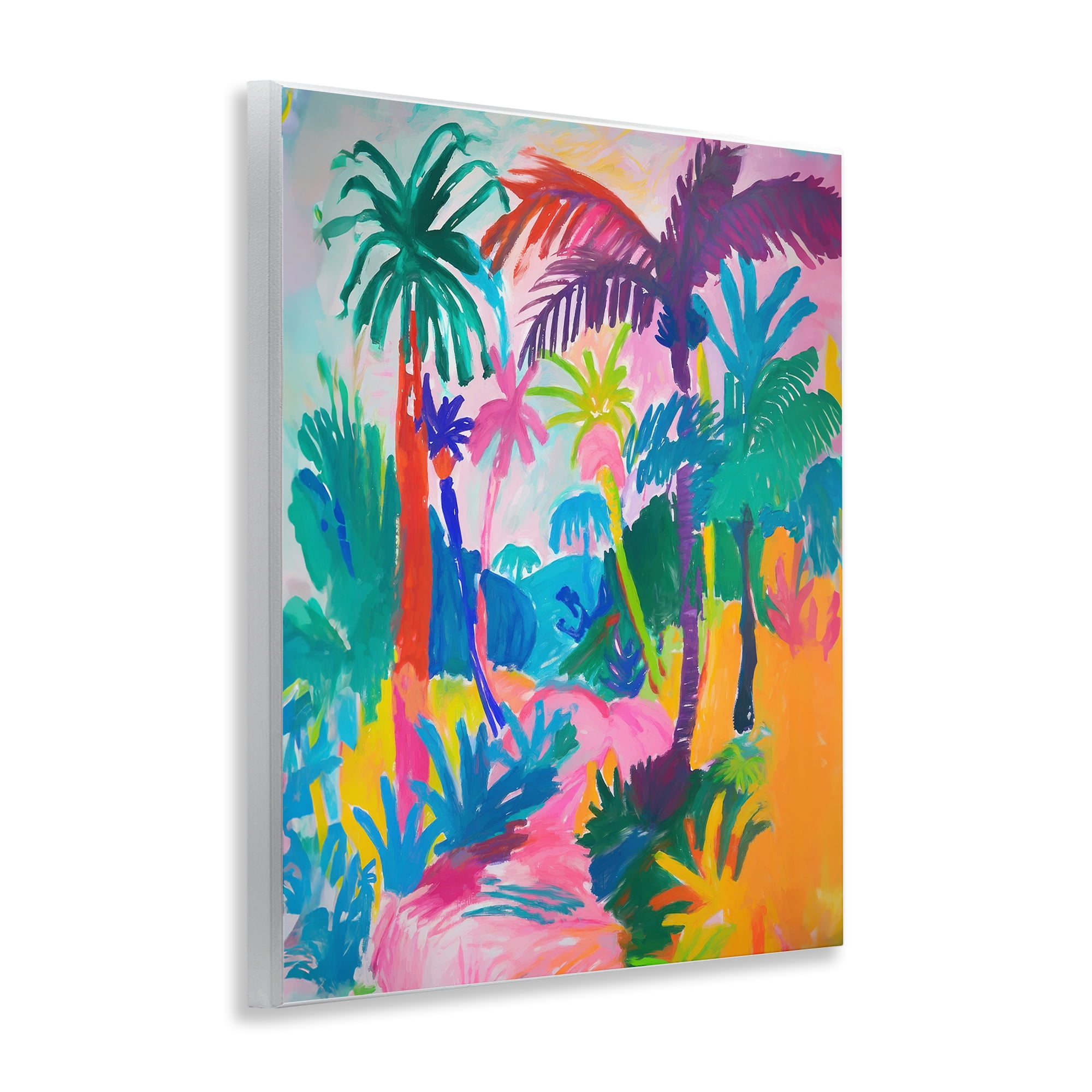 Stupell Industries Bold Palm Paradise Coastal Painting Unframed Art Print Wall Art, 11 x 14