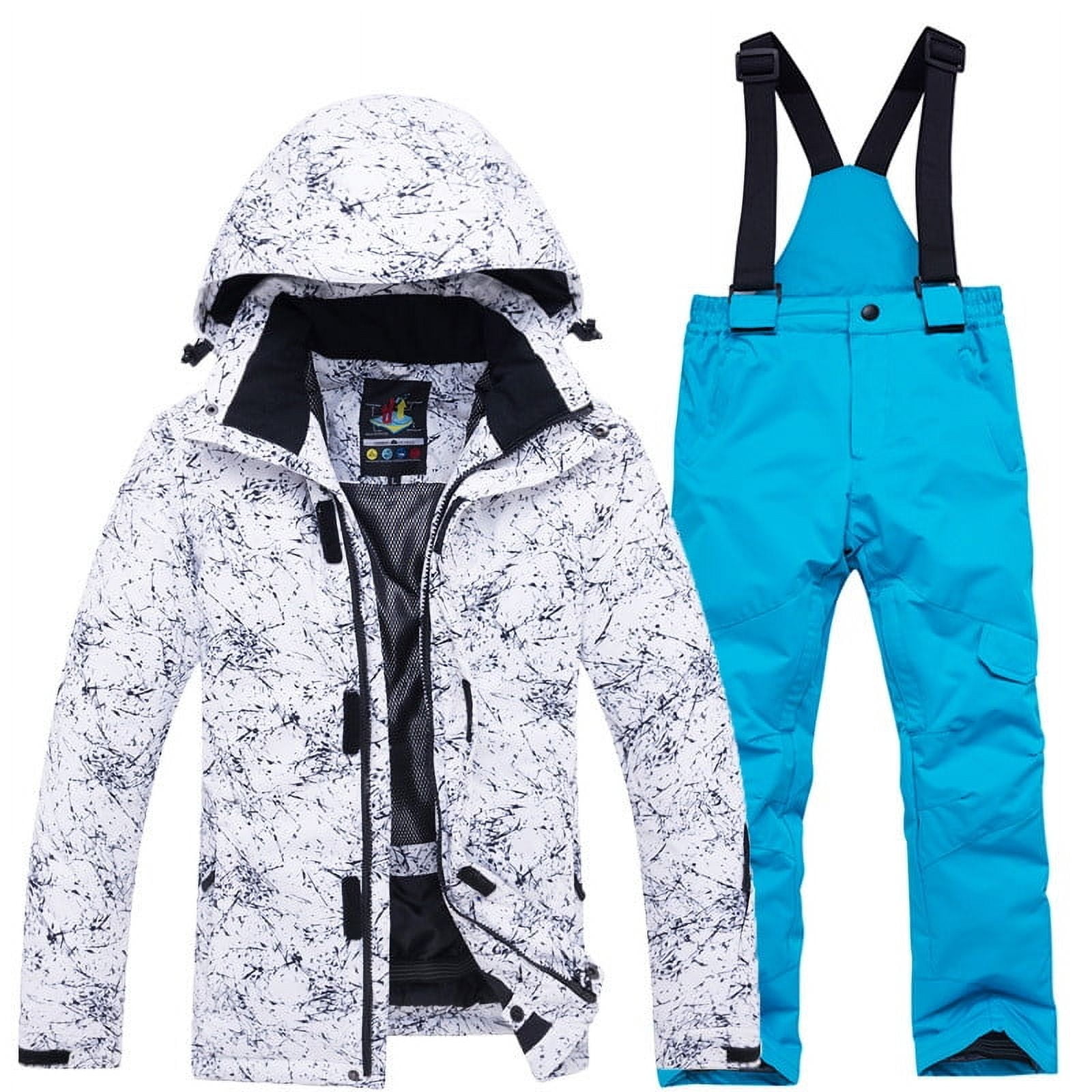 Combinaison Ski Enfant Une Pièce - Veste Et Pantalon Neige Impermeable Coupe-Vent Garçons Filles