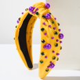 thumbnail image 2 of IDALL Rhinestone Headband Head Bands for Women's Hair Pearl Headbands for Women Flower Crowns for Women Holiday Headbands for Women Mardi Gras Head Piece for Women Christmas Crown Z1 Yellow One Size, 2 of 6