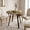 Brown & 35.43", variant on Homy Casa 31.5 Inch Round Brown Dining Table, Mid-Century Modern Kitchen Table for Small Spaces, Industrial Wood Leisure Table with X-Shape Metal Legs for 2-3 People