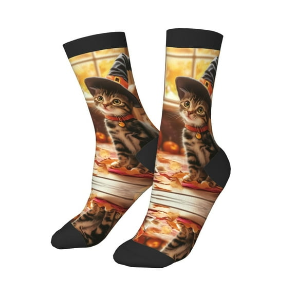 Kids Girls Boys Socks - Halloween Cute Cat and Dog Comfort Breathable Crew Socks for Boys Girls Kids, Soft Athletic Running Socks for Boys Socks 6-10 Years Old