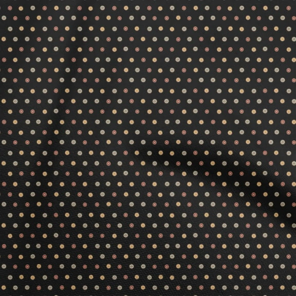 oneOone Polyester Spandex Black Fabric Asian Block Fabric For Sewing Printed Craft Fabric By The Yard 56 Inch Wide