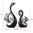 thumbnail image 2 of 2Pcs White Swan Sculptures - Modern Home Decor Figurines, 2 of 7