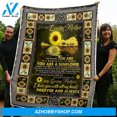 thumbnail image 3 of To My Mom Blanket Night You Are A Sunflower Gift From Daughter Fleece Blanket, 3 of 3