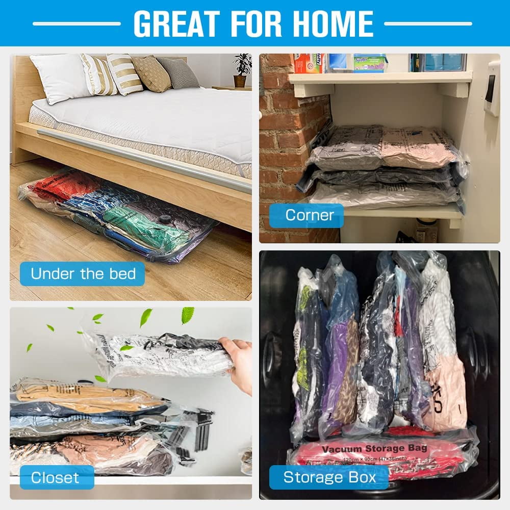 Boxlegend 12 Pack Vacuum Storage Bags Instant Space Saver Storage Bags Compression Bags