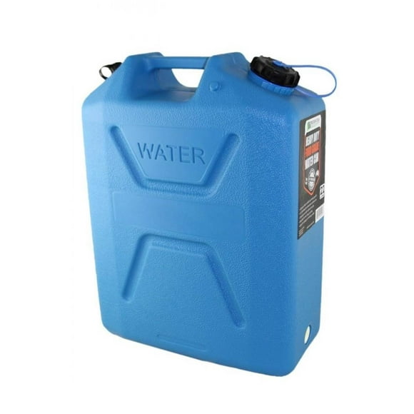Wavian USA 5 Gallon Plastic Water Jug Can Container with Easy Pour Spout, Blue
