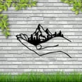 thumbnail image 2 of Hangs - In Hand Metal Wall Art for Fireplace and Room Decoration Natural Metal for Home, 2 of 9