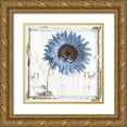 thumbnail image 1 of Sommers, Mindy 15x15 Gold Ornate Wood Framed with Double Matting Museum Art Print Titled - Blue Sunflower Redux II, 1 of 4