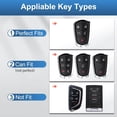 thumbnail image 2 of for Cadillac Key Fob Cover with Keychain, Soft TPU Key Case Protection Fit for Cadillac Escalade CTS SRX XT5 ATS CT6 5 Buttons Smart Key Case, 2 of 6