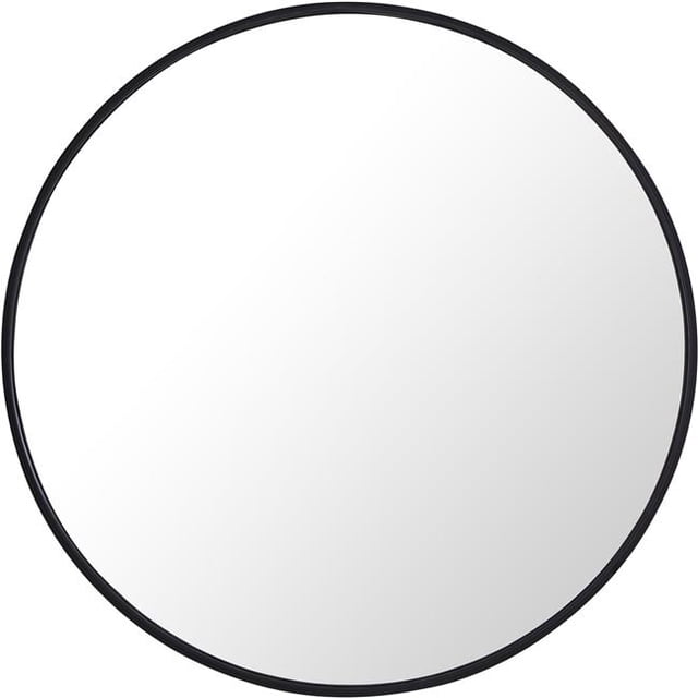 Elegant Decor MR4031BK 24 x 24 in. Eternity Metal Frame Round Mirror - Black