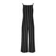 thumbnail image 5 of ABATAB Striped Jumpsuit for Women Summer Loose Wide Leg Romper Comfy Sleeveless Baggy Long Pants Overalls Clothing, 5 of 6