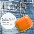 thumbnail image 6 of AirPods Case [Front LED Visible], GMYLE TPU Protective Shockproof Earbuds Case Cover Skin with Keychain Kit Set Compatible for Apple AirPods 1 & 2 (Clear Neon Orange), 6 of 6