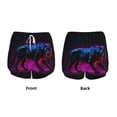 thumbnail image 5 of Picia Futuristic Purple Panther A、 Pattern Women's 2 in 1 Athletic Running Shorts High Waisted Workout Casual Gym Sweat Shorts with Comfy Liner Zipper Pockets-Small, 5 of 9
