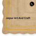 thumbnail image 4 of Jaipur Art And Craft Scalloped Bohemian Jute Area Rug Yellow, Brown Decorative Carpet (3x5 Sq ft), 4 of 5