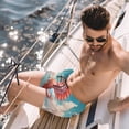 thumbnail image 2 of luoweisi Men's Beach Shorts Quick Dry Swim Trunks with Mesh Lining Seahorse L, 2 of 5