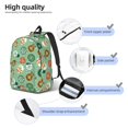 thumbnail image 5 of Balery Christmas Donuts Vintage Canvas Backpack for Men and Women - Large Capacity, Durable Travel Laptop Bag for School, Work, Hiking, and Outdoor Activities, 5 of 7