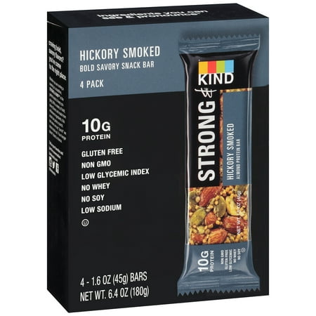 Strong & KIND ™ Hickory fumé aux amandes Protein Bar 4 à 1,6. onces. Bars