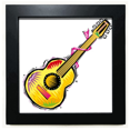 thumbnail image 1 of Instrument Guitar Mexicon Element Illustration Black Square Frame Picture Wall Tabletop, 1 of 3