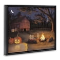 thumbnail image 2 of Stupell Industries Rustic Lodge Spooky Ghosts & Autumn Campfire Black Floating Frame Canvas Art, 21 x 17, by Billy Jacobs, 2 of 8