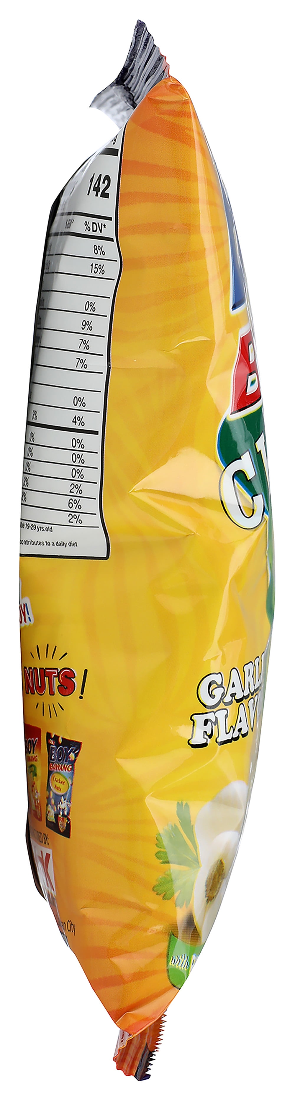 (2 pack) Boy Bawang Garlic Flavor Chichacorn Snack Chips, 3.53 oz, 1 Count Bag
