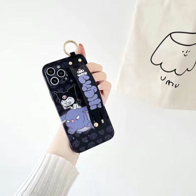 Cute Hello Kitty My Melody Strap Charm Case Cover for iPhone 14