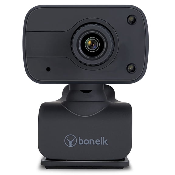 BonElk USB Webcam 1080p with LED lighting with Windows, Mac, Android