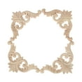 thumbnail image 2 of Wood Carved Corner Mouldings Onlay Applique Unpainted Furniture Decor 4Pcs 12x12cm, 2 of 6