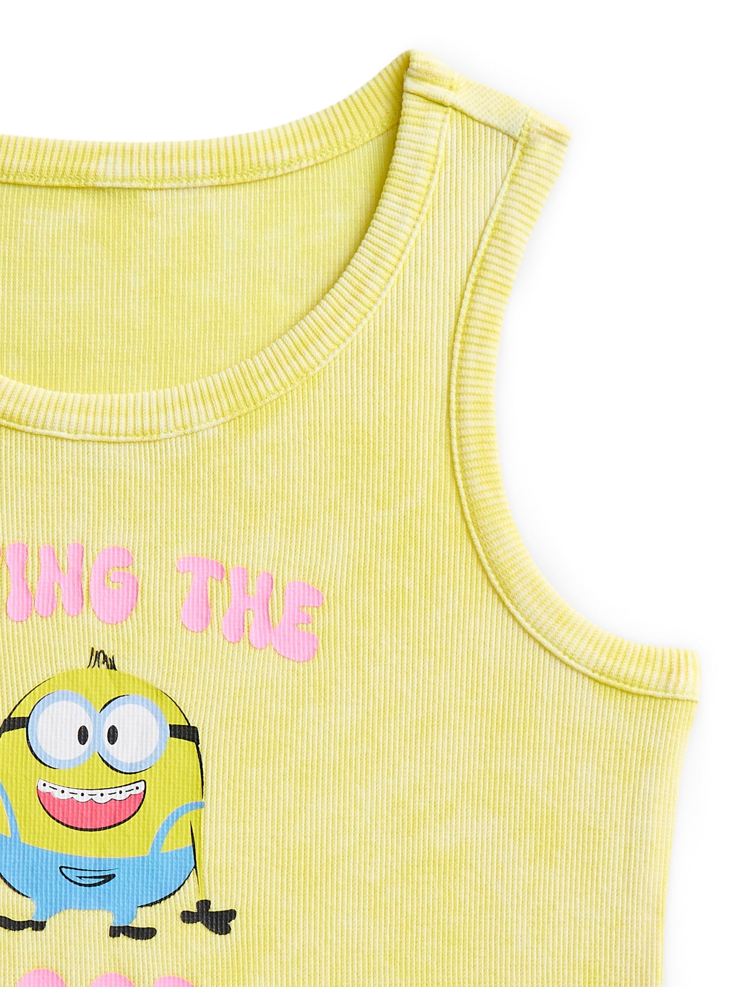 Despicable Me Girls Living the Good Life Mineral Wash Graphic Tank Top, Sizes 4-16