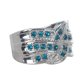 thumbnail image 1 of Azul Electroplate Joyería de Plata Mujeres Anillo de Compromiso Anillos de Novia, 1 of 8