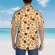 thumbnail image 4 of Balery Coffee Bun Hot Dog Camisas hawaianas de manga corta para hombre, camisas playeras de corte holgado, camisas de vacaciones con botones,3X-Large, 4 of 7