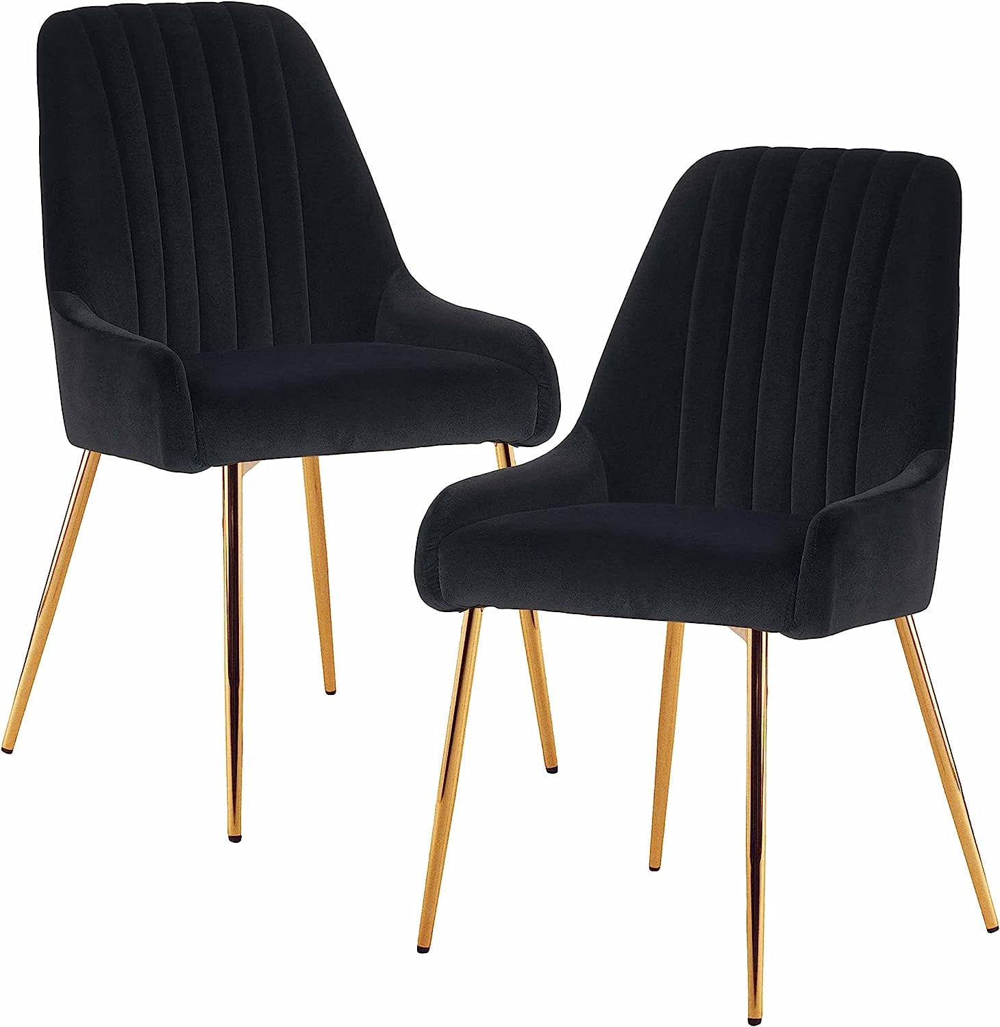 MOJAY Dining Chairs Set of 2, Modern Velvet Living Room Chairs, Kitchen ...