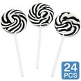 thumbnail image 3 of Black & White Swirl Lollipops, 24 Pieces, Bulk set of 24 Individually Wrapped Lollipops, Great for Wedding, Birthday, Events and Christmas, 3 of 3