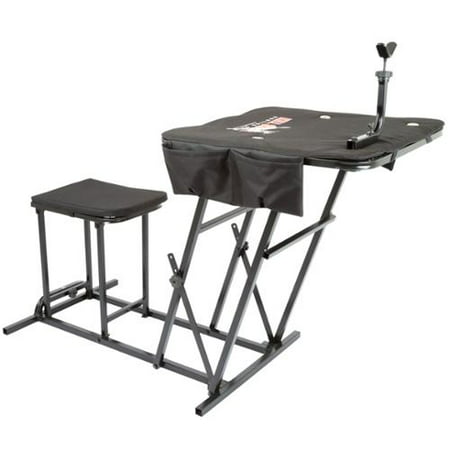 Kill Shot Portable Shooting Bench Seat with Adjustable Table Gun (Best Shooting Rest For Sighting In)