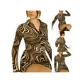 thumbnail image 2 of Diconna Robe Courte Fendue à Imprimé Ondulé Mode pour Femmes, 2 of 9