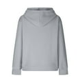 thumbnail image 7 of Usmixi Hoodies for Women Winter Knit Hooded Sweatshirt for Women Casual Solid Loose Drawstring Pullover Hoodies Long Sleeve Ladies Sweater Sweatshirts with Pocket Sale, 7 of 7
