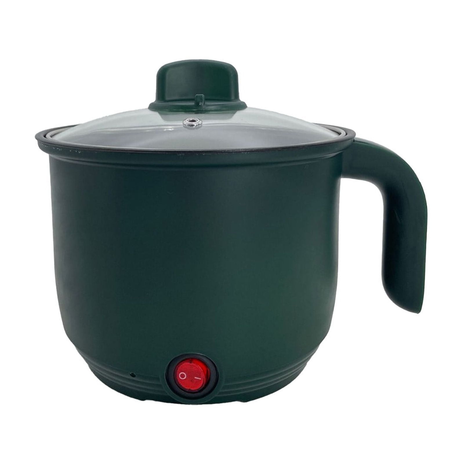 Mini Rice Cooker Stainless Steel Visual Lid Non Stick Pot Fast Heat 17cm Multi Purpose Hot Pot Stew Boil for Dorm Office Travel Kitchen