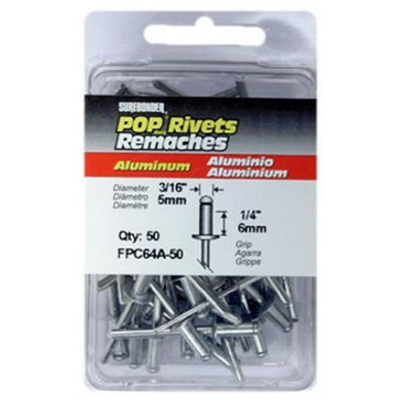 FPC FPC64A-50 Surebonder 50 Pack Medium Aluminum Rivet
