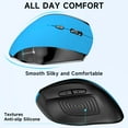 thumbnail image 3 of Ergonomic Vertical Mouse, 2.4 GHz Wireless Mouse with Nano Receiver and Auto-Sleep Mode, 800/1200/1600 DPI Optical Tracking, MEMZUOIX Wireless Gaming Mouse for PC Laptop Macbook, Blue, 3 of 8