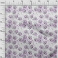 thumbnail image 2 of oneOone Cotton Silk Lavender Fabric Flower Watercolor Sewing Material Print Fabric By The Yard 42 Inch Wide, 2 of 4
