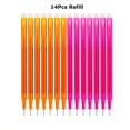 thumbnail image 1 of 0.7mm Magic Erasable Pen Press Gel Pen Set 8 Colors Erasable Refill Rod Gel Ink Stationery Retractable Pens Washable Handle Rod 7Orange-7Pink-refill, 1 of 6
