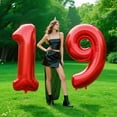 thumbnail image 6 of Red Number 9 Balloon 40 Inch Jumbo Mylar Foil Helium Balloon for 19 29 39 90 99 Birthday Party Decorations, Anniversary Supplies & Giant Number Displays Birthday Party Anniversary Supplie, 6 of 16